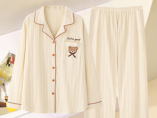 丽唐——天猫新款杏色小熊月子服套装专题活动页面