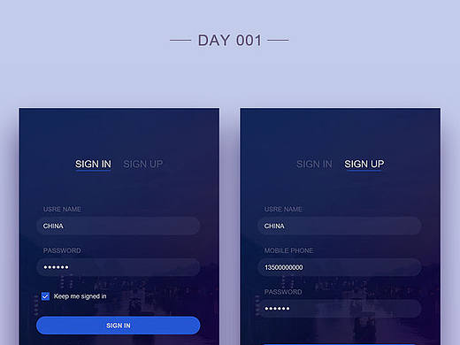 DAY1_登錄頁面（個(gè)人主頁-ZMjExMDkyMjA=） - APP界面 - 站酷設(shè)計(jì)師哎呀呀哦哎呀呀原創(chuàng)素材 - 站酷ZCOOL