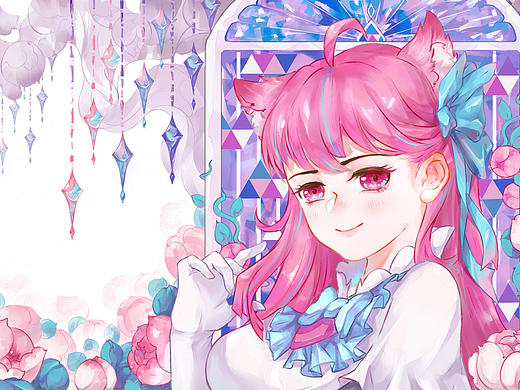 粉粉小女孩嘿嘿