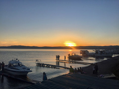 贝加尔湖的日落