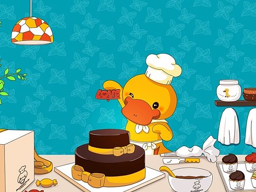 鸭嘴兽男孩小吃货系列手机主题桌面