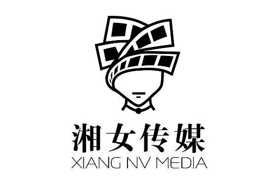 湘女传媒影视传媒公司logo系统识别设计