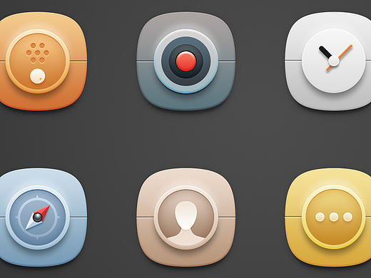 手机系统图标28个（临摹＋修改）