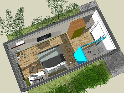 一个集装箱小公寓