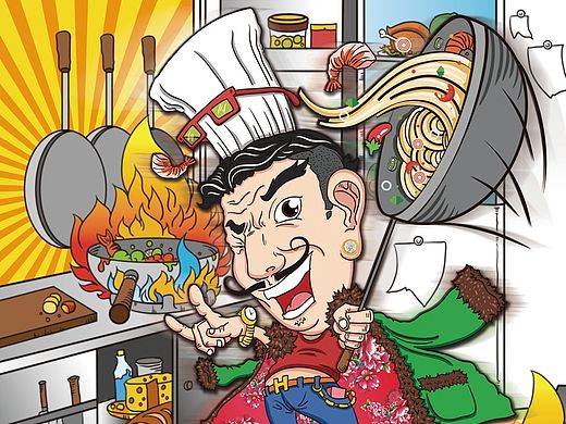 四季花漾LOFT餐厅形象插画（个人主页-ZMTI1MTQyNzI=） - 商业插画 - 站酷设计师MrZHONG77原创素材 - 站酷ZCOOL