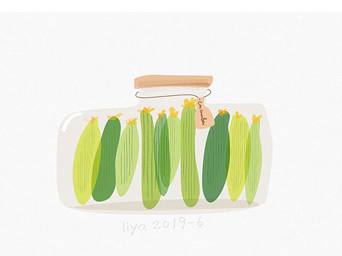 水果小清新插画