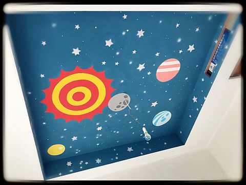【儿童房星空顶】墙体彩绘