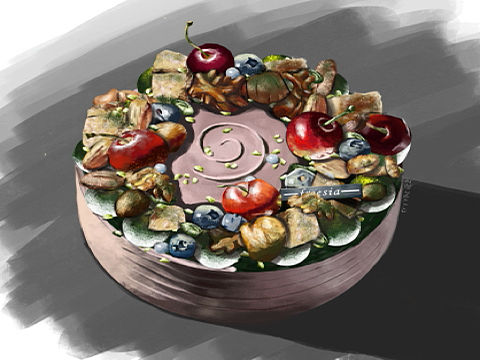 手绘蛋糕（个人主页-ZNTAyMDcyOTY=） - 商业插画 - 站酷设计师小湜原创素材 - 站酷ZCOOL