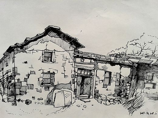 上学时的速写作业【写生】