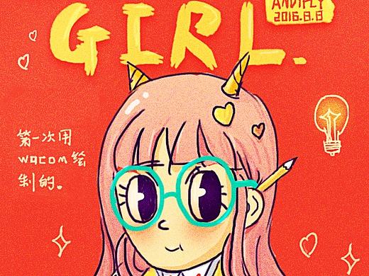 插画: Beauty Girl & Cute Monster