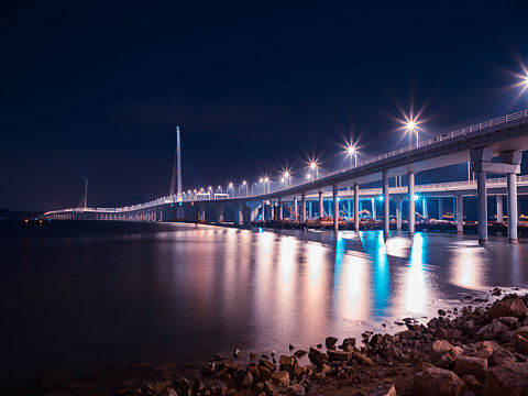 深圳灣大橋（個(gè)人主頁-ZNDk3NDI3ODQ=） - 風(fēng)光攝影 - 站酷設(shè)計(jì)師單眼看世界QAQ原創(chuàng)素材 - 站酷ZCOOL