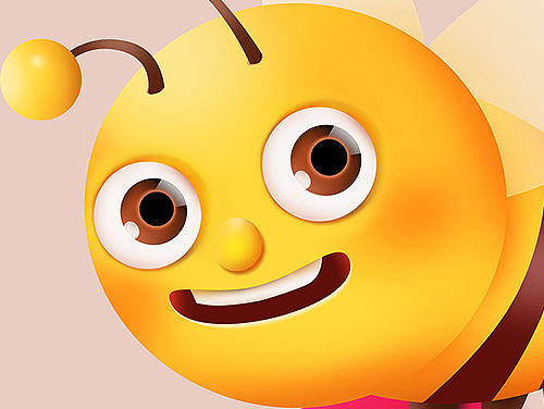 小蜜蜂IP形象飞机稿