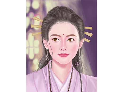 板绘插画 | 高圆圆版周芷若