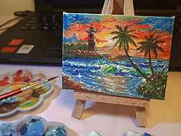 mini畫板水粉畫??