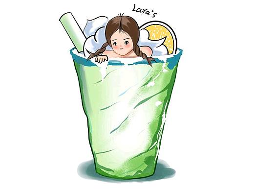 奶茶插画