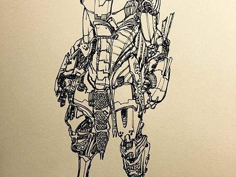 黑白线描插画机械类（个人主页-ZMTc3ODEwODQ=） - 新锐潮流插画 - 站酷设计师MUYI一木易插画原创素材 - 站酷ZCOOL