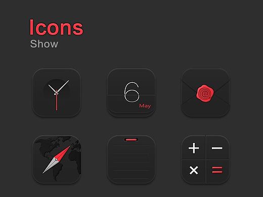 RED&BLACK（个人主页-ZMTI3MzYzNzI=） - 主题/皮肤 - 站酷设计师lllluffy原创素材 - 站酷ZCOOL