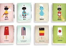 五国趣味纸巾包装