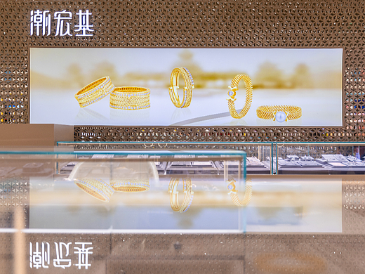 潮宏基西安赛格店铺拍摄