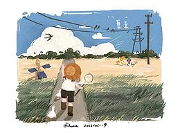 2022的夏日蝉鸣系列插画