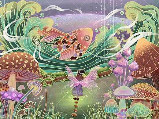 有点国潮风的插画