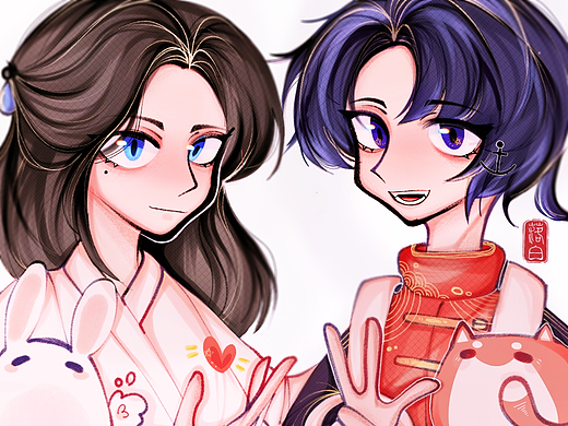 插画 指绘（个人主页-ZNTM5NjIwMTI=） - 创作习作 - 站酷设计师落白不是Low原创素材 - 站酷ZCOOL