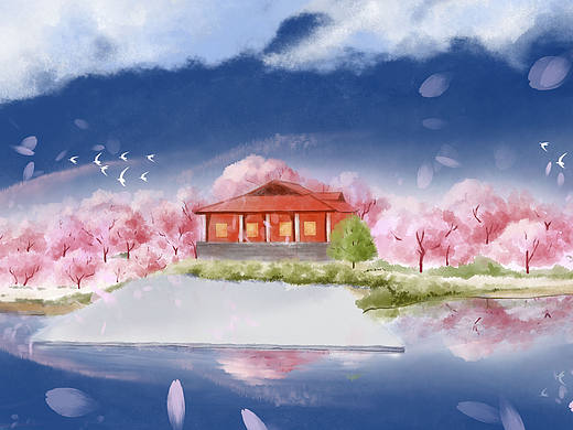 水彩场景图