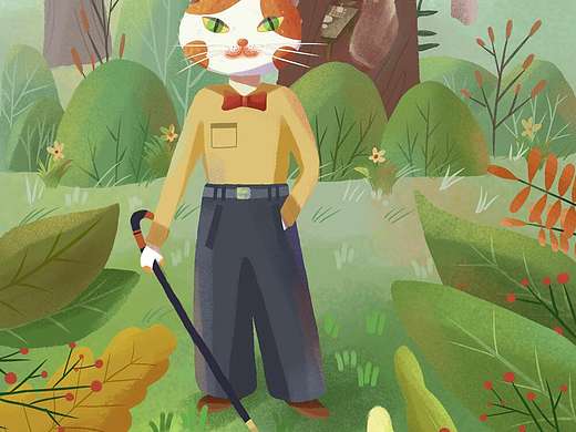 我的插画,猫先生的隐居生活☘