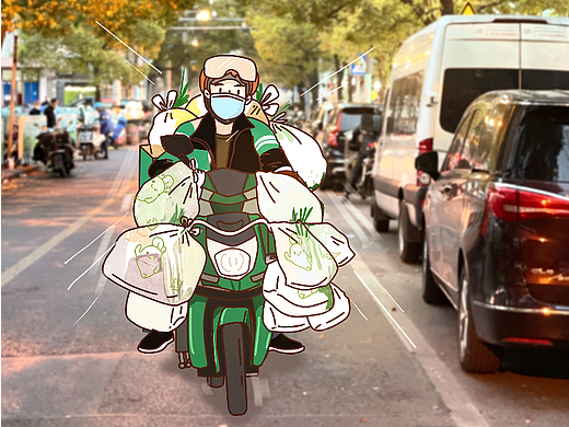 谨以此画，致敬疫情中的城市英雄！❤️