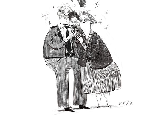 欧美儿童插画练习