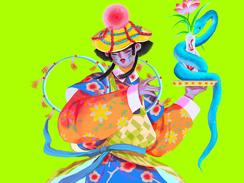 (｡ì _ í｡)～送福来了
