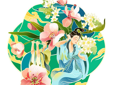 日報風插畫——花卉篇（個人主頁-ZNTk0MDg1NzY=） - 商業(yè)插畫 - 站酷設(shè)計師嘉嘉樂的百寶箱原創(chuàng)素材 - 站酷ZCOOL