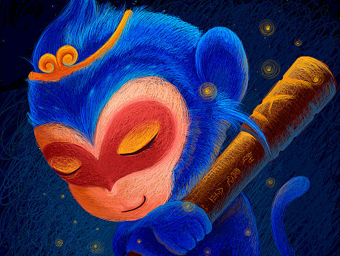 画了一只大圣，有没有萌到你