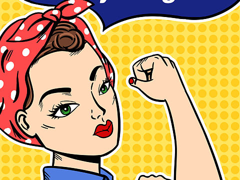 「Girls can do anything!」女神节主题插画