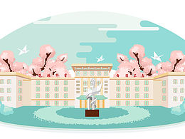 建筑扁平化图案设计