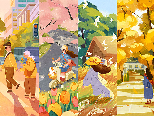 我的生活 | 季节插画练习合集