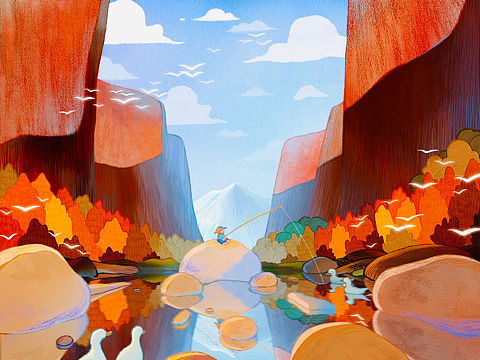 大地之歌#9（个人主页-ZNDY2NDQyNzY=） - 儿童插画 - 站酷设计师泱谷原创素材 - 站酷ZCOOL