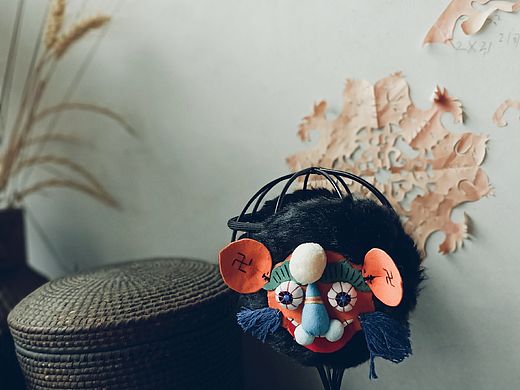 手工原创狮子耳包