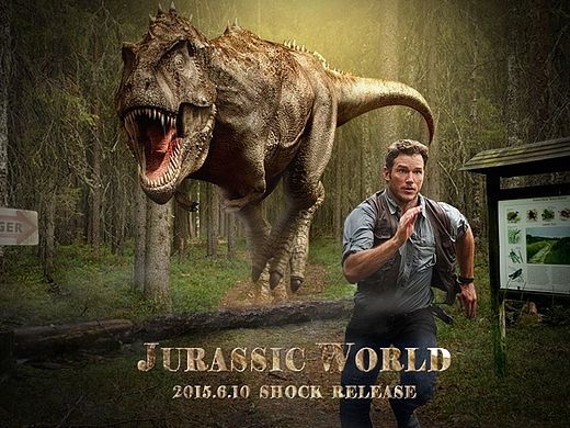 侏罗纪世界海报合成临摹