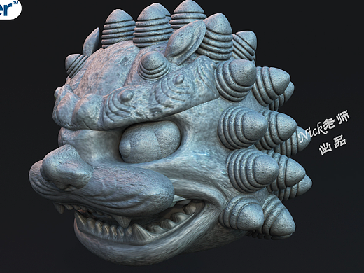 《狮头》Blender数字雕刻【NICK老师】