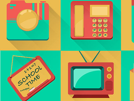 清新复古图标一组