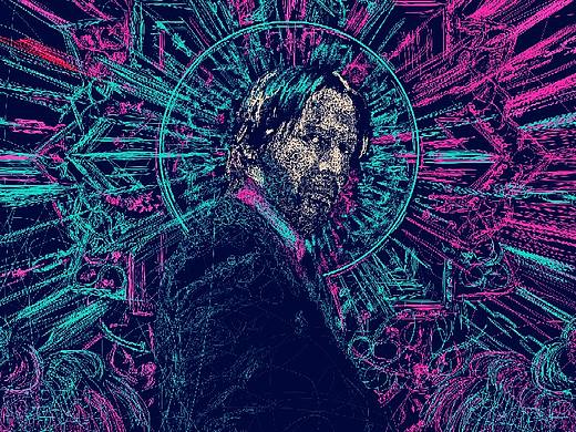 CDR飞线鼠绘矢量插画：《疾速追杀》John Wick