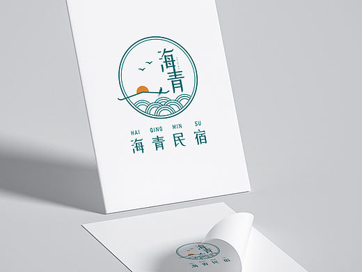 民宿logo设计古风大气简笔画品牌logo设计