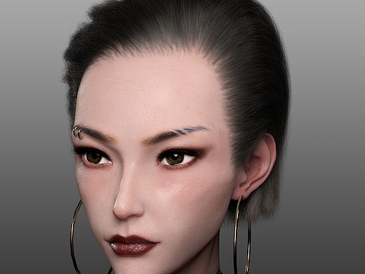 一个女人头