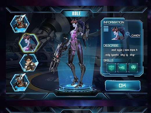 一套科技风的UI练习