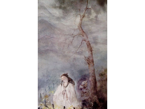 采菊東籬下（個人主頁-ZMjkyMTUyNDg=） - 繪畫 - 站酷設計師水彩學院蘇野原創(chuàng)素材 - 站酷ZCOOL