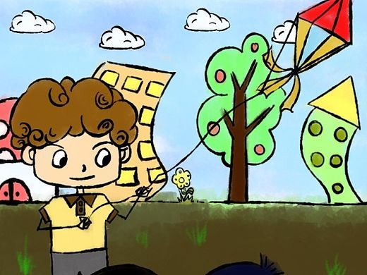 交互绘本 风筝是我的（个人主页-ZMTI4NjYyNDQ=） - 儿童插画 - 站酷设计师骚年八万原创素材 - 站酷ZCOOL