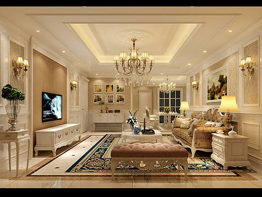 渝北西区万科.缇香郡洋房装修-欧式风格