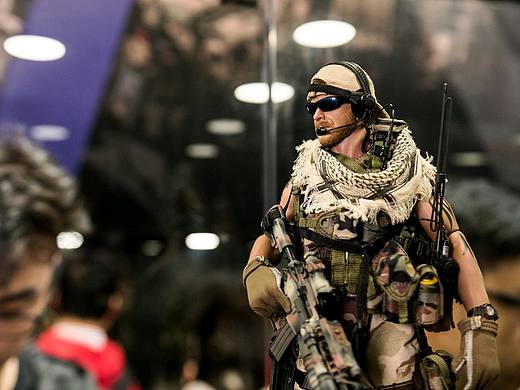 DAMTOYS 绿色贝雷帽 特种部队 兵人玩偶上海WF会场拍摄