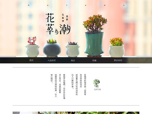 "花草与潮"多肉植物网站